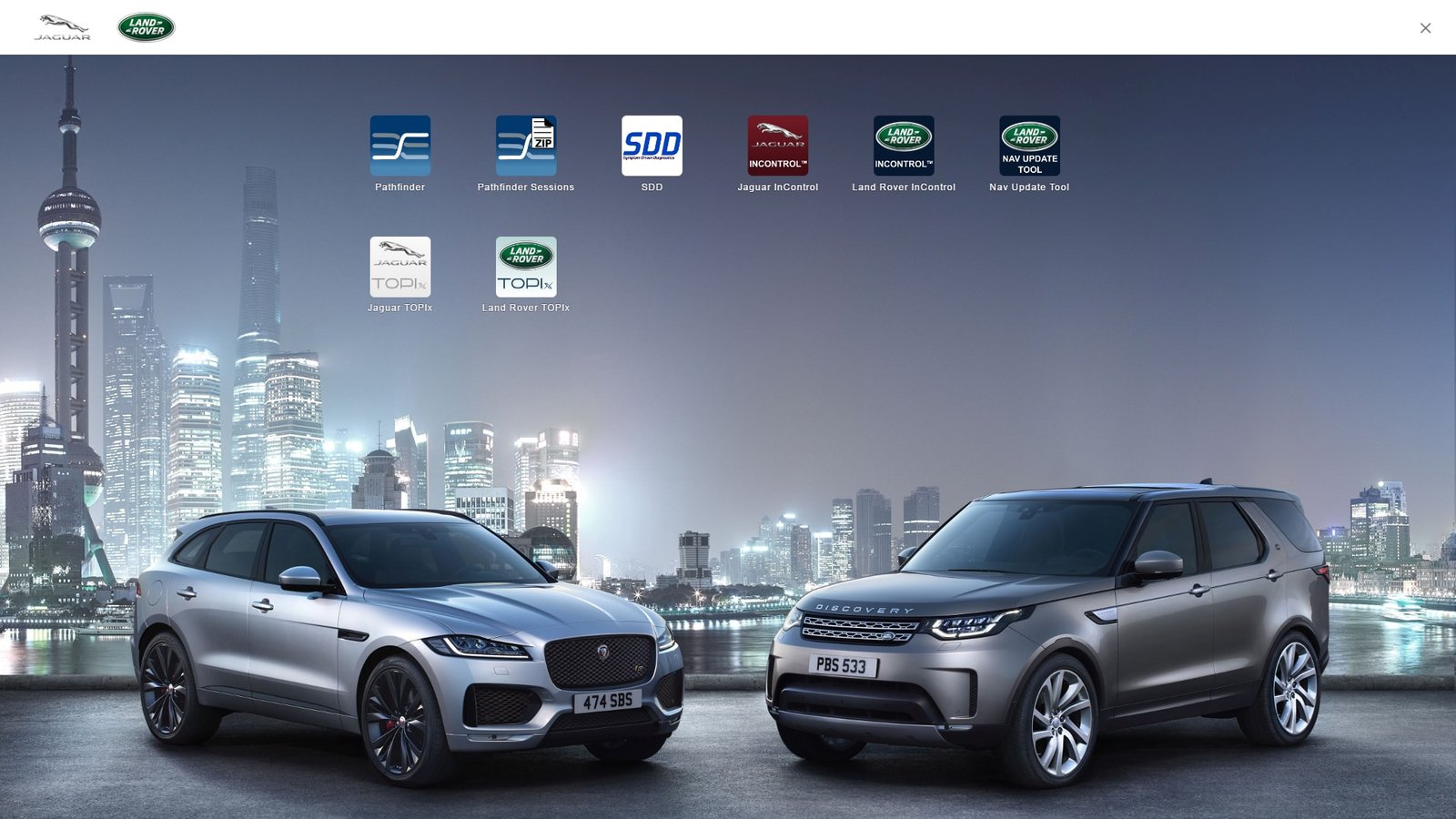 Jaguar and Land Rover vehicles with diagnostic tools