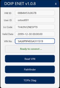 Demo JLR DOIP Enet Addon Soft for TOPIX Cloud